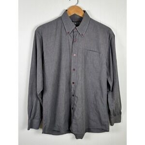 Dolce & Gabbana Basic Shirt Men's 16.5 42 Cotton Button Up Gray  Long Sleeve